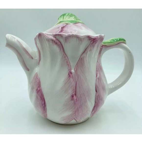 Easter Pink Spring Blossom Teapot Cream and Sugar Bombay Co. 1992 - Picture 4 of 11